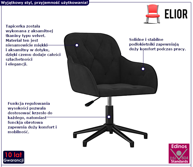 Krzesło biurowe Almada 6X