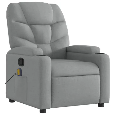 Jasnoszary fotel wypoczynkowy Luzof 3X