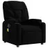 Czarny klasyczny fotel z masażem - Luzof 3X