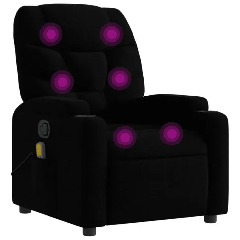 Klasyczny fotel z masażem Luzof 3X kolor czarny