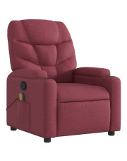 Fotel wypoczynkowy z masażem burgund - Luzof 3X w sklepie Edinos.pl