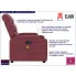 Rozkładany fotel wypoczynkowy Luzof 3X burgund