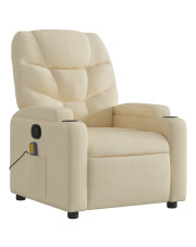 Kremowy fotel z funkcją masażu - Luzof 3X
