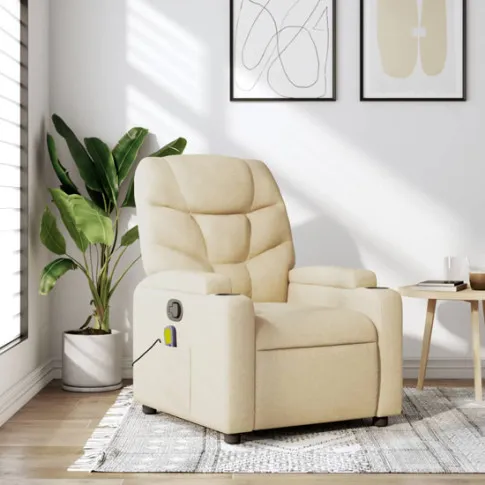 Wizualizacja kremowego fotela wypoczynkowego Luzof 3X