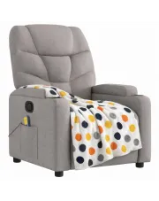 Rozkładany fotel masujący taupe - Tolen 3X w sklepie Edinos.pl