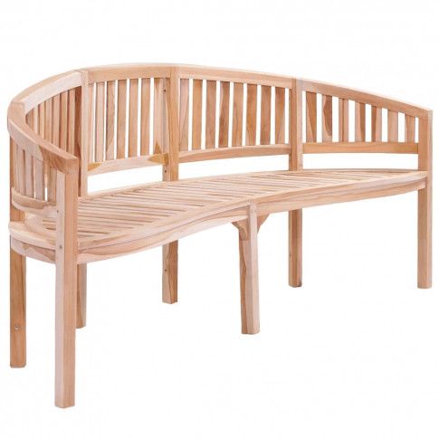 Zdjęcie produktu Drewniana ławka ogrodowa Ollen - brązowa.