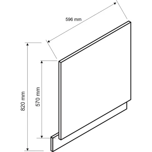 wymiary frontu zmywarki Beril 17X