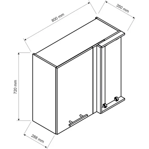 wymiary szafki kuchennej Beril 24X