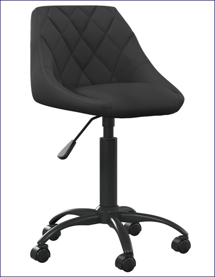 Czarny minimalistyczny fotel obrotowy Terioso