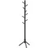 Czarny drewniany stojący wieszak do korytarza Giaros