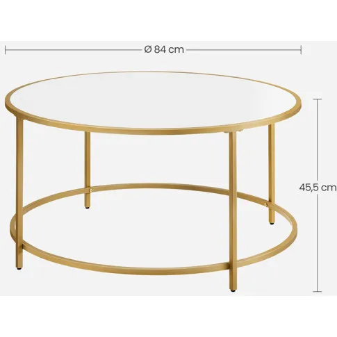 Wymiary okrągłego stolika kawowego w stylu glamour Ifiar