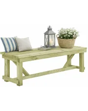 Zielona drewniana ławka ogrodowa - Elmer w sklepie Edinos.pl