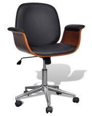 Czarny fotel biurowy na kółkach - Oxofi 4X