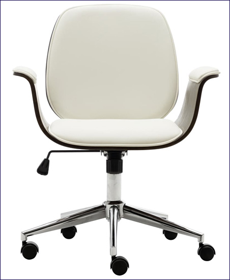Czarny fotel biurowy na kółkach Oxofi 4X kolor biały