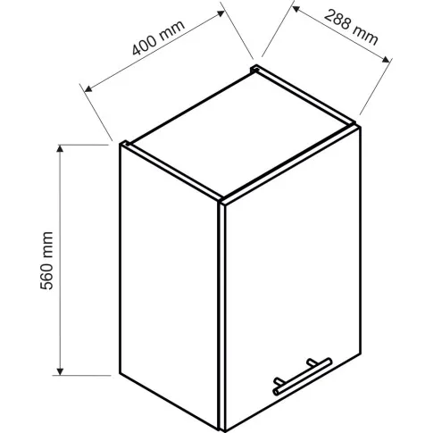 wymiary górna szafka 40cm Yuna