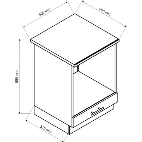 wymiary dolna szafka na piekarnik Yuna