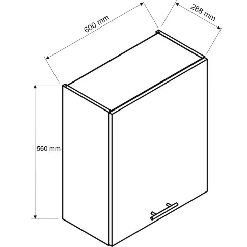 wymiary górna szafka 60cm Yuna