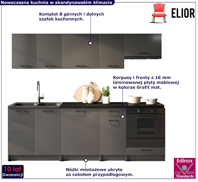 komplet szafek kuchennych Lanter 6X