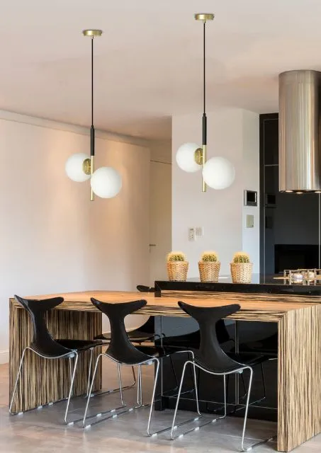 Podwójna lampa wisząca złota - K487-Tiox