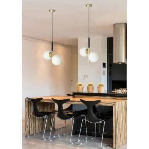 wizualizacja Podwójna złota lampa wisząca - K487-Daxos