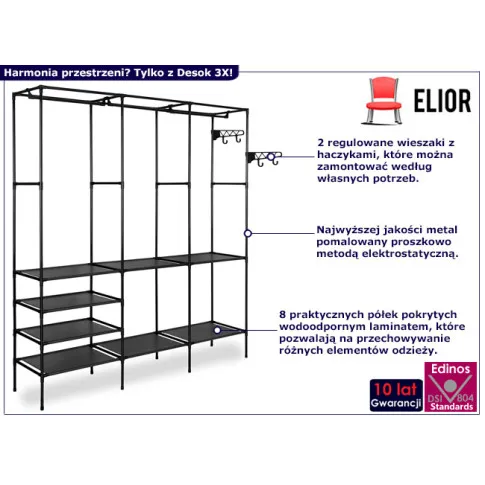 Metalowa garderoba Desoks 3X