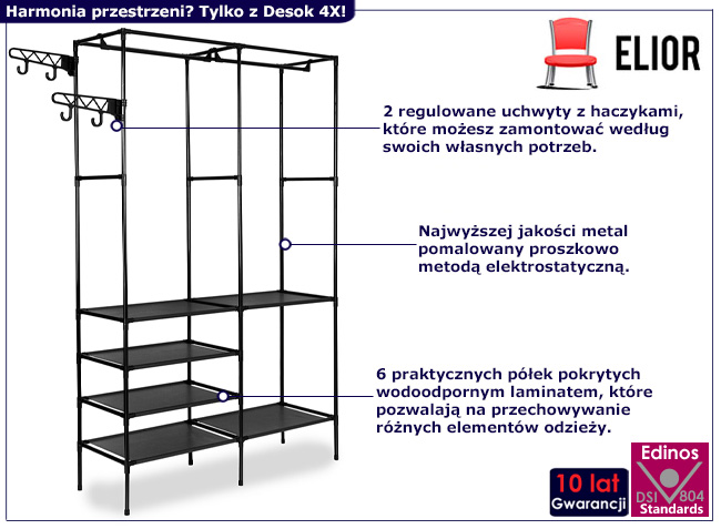Stelażowa garderoba Desoks 4X