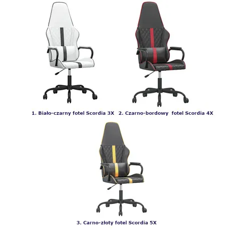 Kolory foteli Scordia