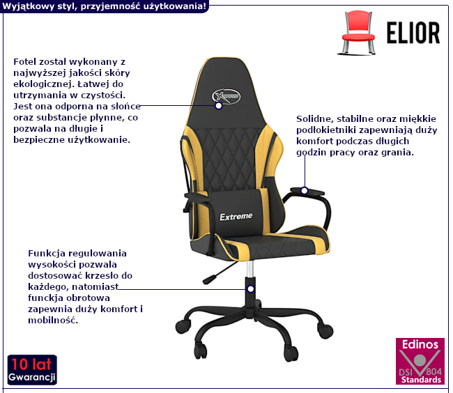 Fotel obrotowy z ekoskóry Trapani 3X
