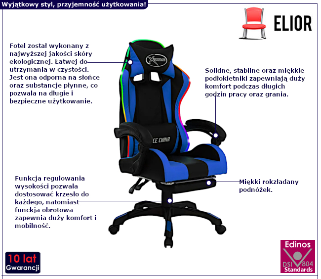 Fotel obrotowy z ekoskóry Centuri 4X