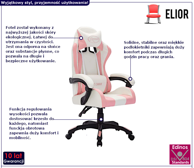 Fotel obrotowy z ekoskóry Centuri 3X