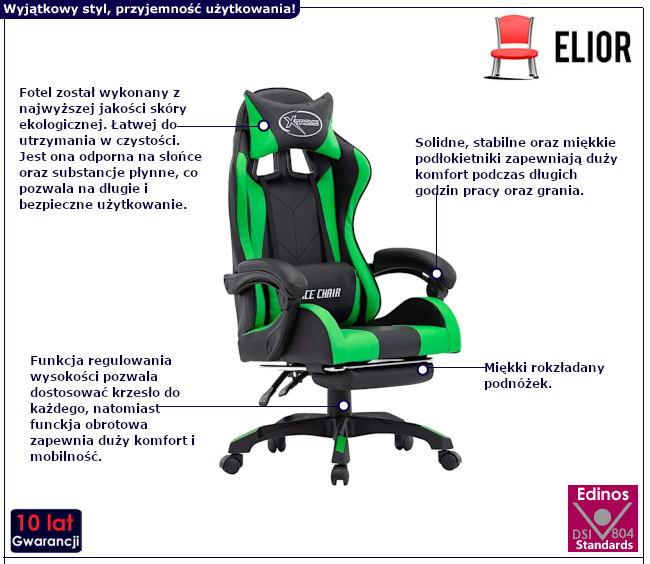 Fotel obrotowy z ekoskóry Caragese 3X