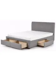 Szare łóżko tapicerowane - Moris 2X 160x200 w sklepie Edinos.pl