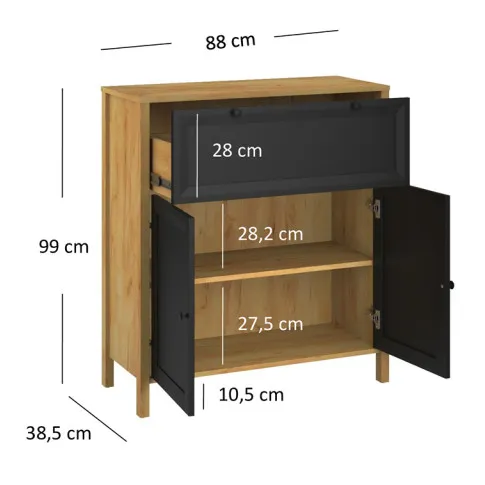 Wymiary komody Luxtes 4X