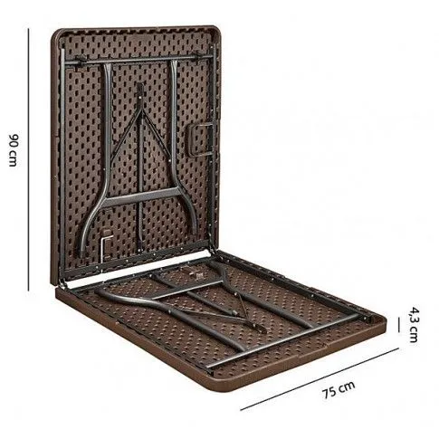 Zdjęcie brązowy stół cateringowy składany Noaria 2X | Edinos.pl
