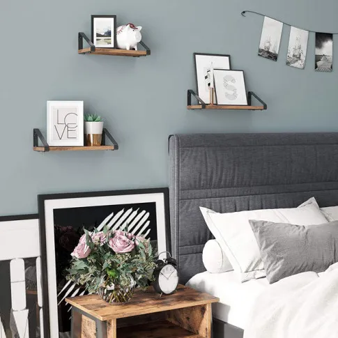 Zdjęcie komplet 3 loftowych półek do salonu i biura Vopra | Edinos.pl