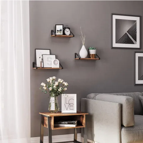 Szczegółowe zdjęcie nr 7 produktu 3 sztuki półek ściennych industrialnych - Vopra