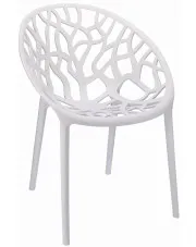 Białe ażurowe krzesło nowoczesne - Moso w sklepie Edinos.pl