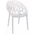 Białe ażurowe krzesło nowoczesne - Moso