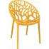Ciemnożółte ażurowe krzesło ogrodowe Moso