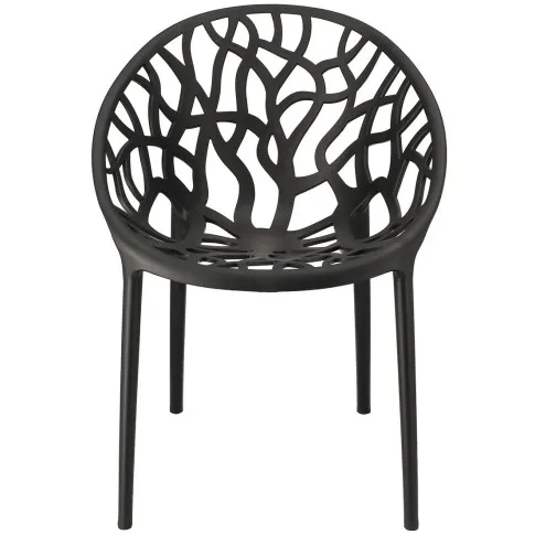 Czarne krzesło tarasowe Moso