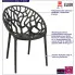 Czarne krzesło tarasowe nowoczesne Moso