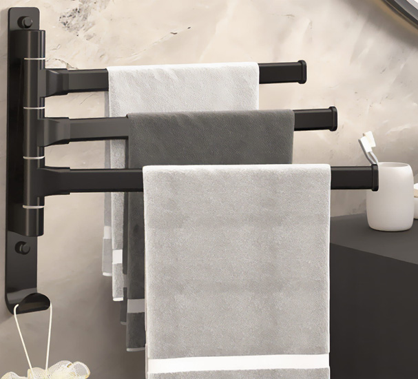 Metalowy uchwyt ścienny na ręczniki Rafosa