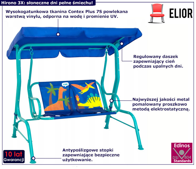 Dziecięca huśtawka ogrodowa Hirono 3X