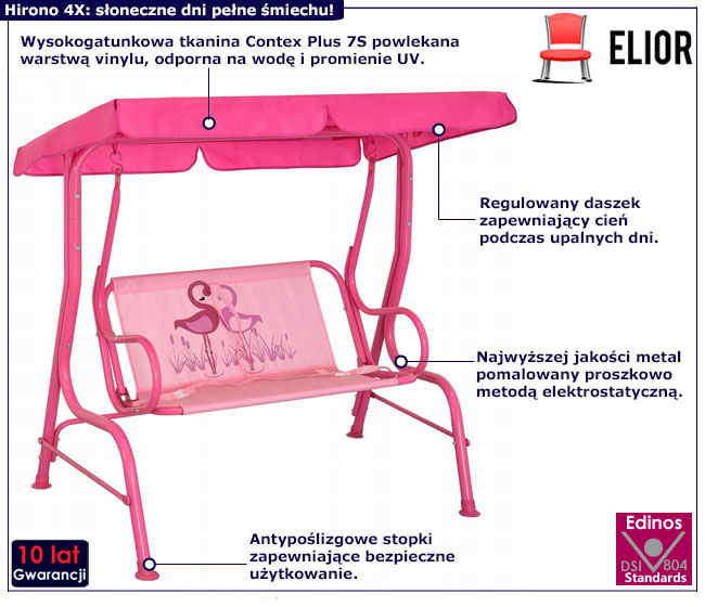 Dziecięca huśtawka ogrodowa Kriv 4X