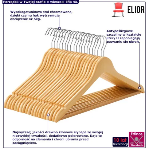 infografika zestaw 20 naturalnych wieszakow drewnianych efia 4x
