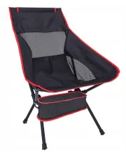 Składane krzesło wędkarskie z oparciem i torbą - Fygox  w sklepie Edinos.pl