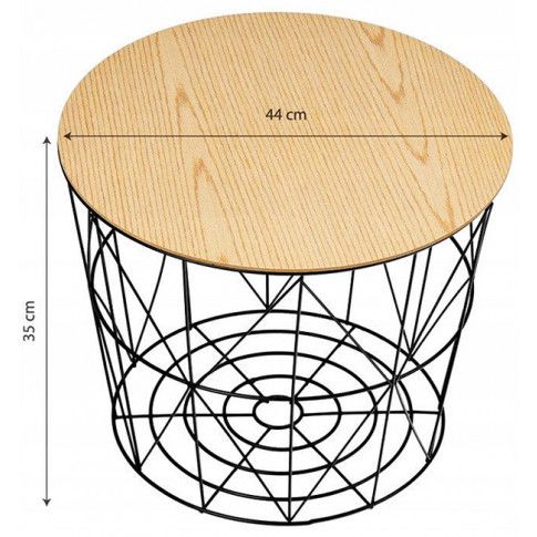 Szczegółowe zdjęcie nr 4 produktu Okrągły stolik druciany Rivo
