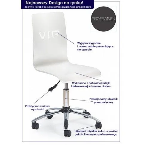 Fotografia Młodzieżowy fotel obrotowy Darius z kategorii Siedziska dla dzieci i młodzieży