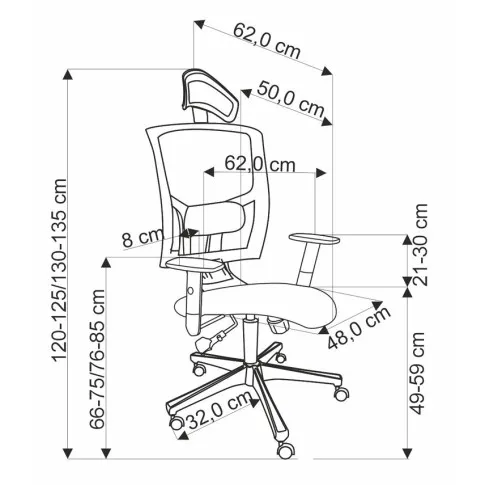Szczegółowe zdjęcie nr 10 produktu Fotel biurowy zgodny z rozporządzeniem MR i PS z 2023r. czarny - Sangar