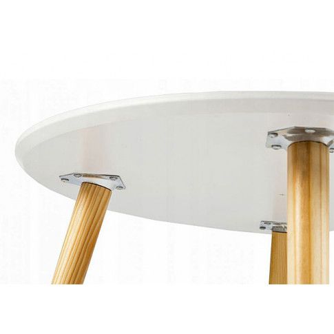 Szczegółowe zdjęcie nr 4 produktu Okrągły stolik kawowy Flavio 3X - biały 
